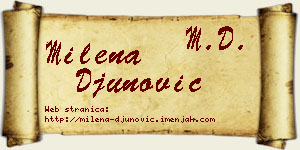 Milena Đunović vizit kartica